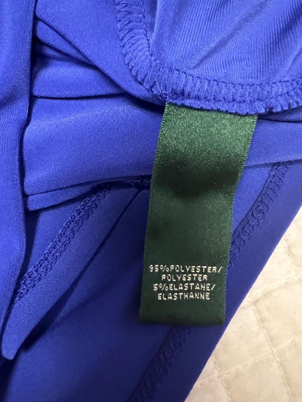 Lauren Ralph Lauren Dress Blue Polyester Size 8 - Picture 4 of 9